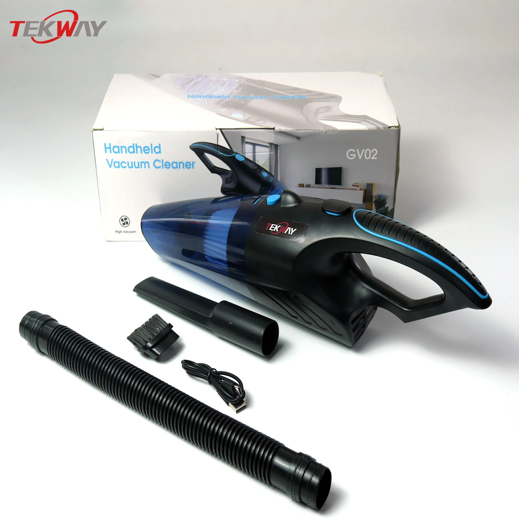 Tekway Car Vacuum Cleaner,12v Small Handheld Vacuum Cordless Portable Mini Lightweight USB Rechargeable Hand Vacuum 1