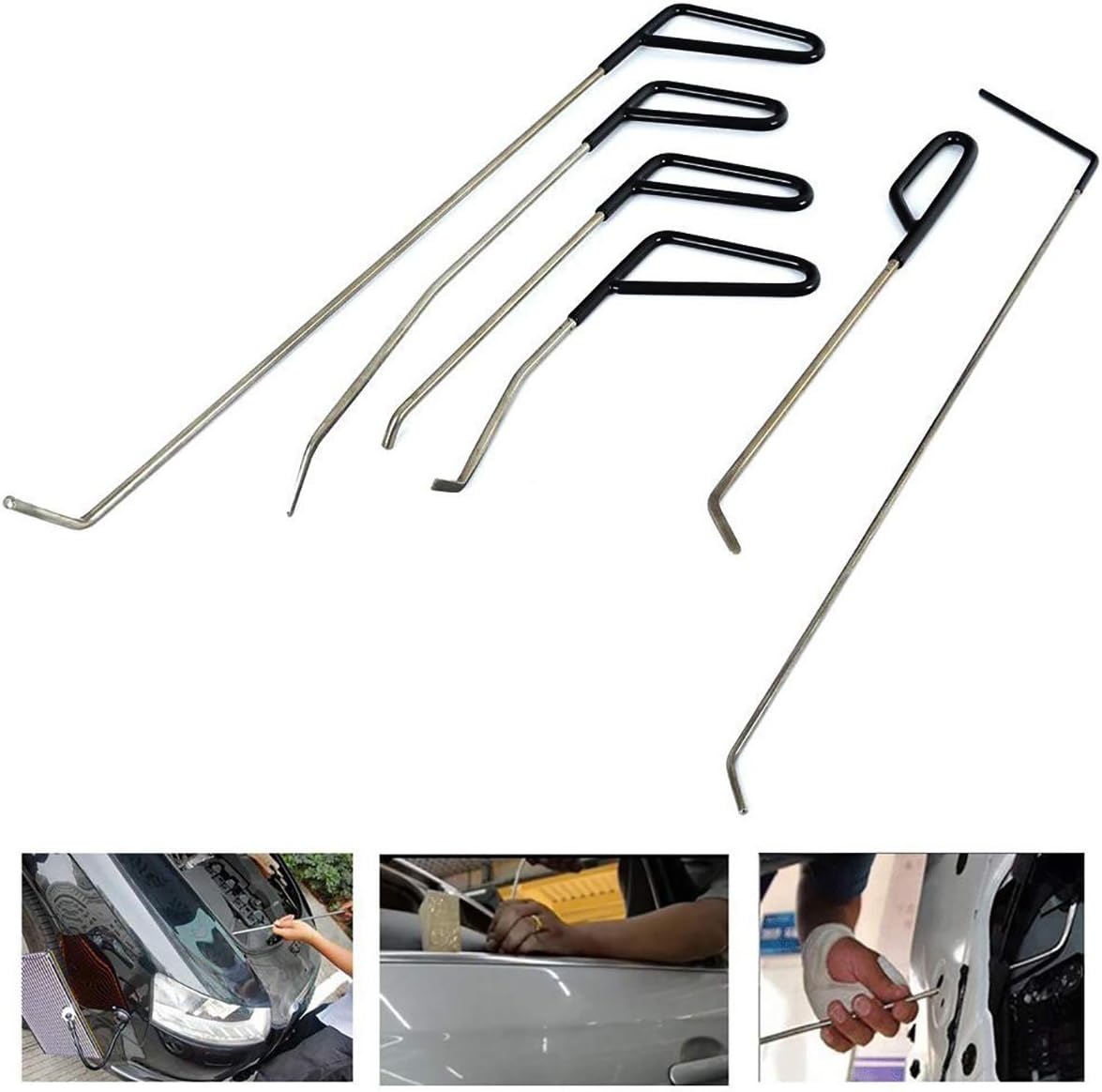 Best Paintless Dent Repair Rods Tool Auto Body Paintless Dent Repair Tools Kit for Door Dings Hail Repair 2
