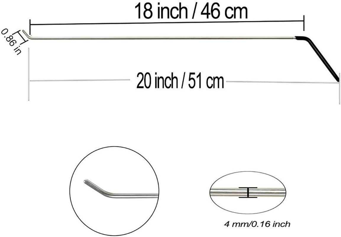 Best Car Dent Repair Rods Kit Stainless Steel Tools for Car Auto Body Dents Hail Damage Removal Set Company - Tekway 5