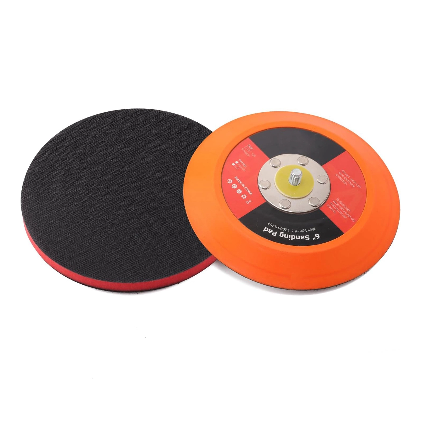 Tekway 6(150mm) Backing Pad Hook and Loop Backing Plate 5/16-24 Thread DA Air Random Orbital Sander/Polisher Backing 1