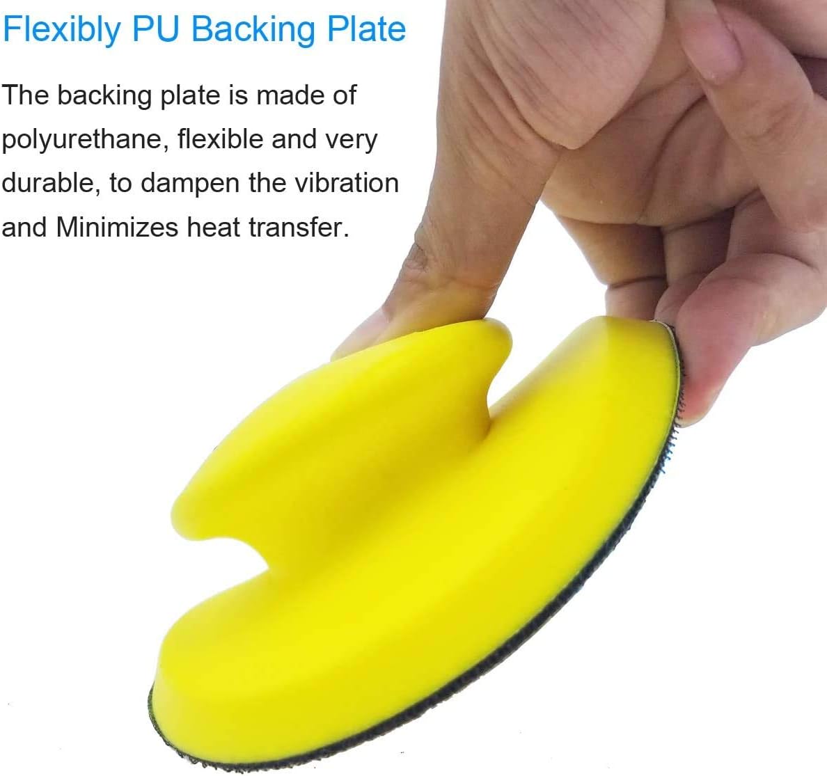 Best hand sanding block 5 Inch Round+ Mouse Hand Sanding Block Pad, 5” Hook and Loop Sanding Block Backing Plate 5