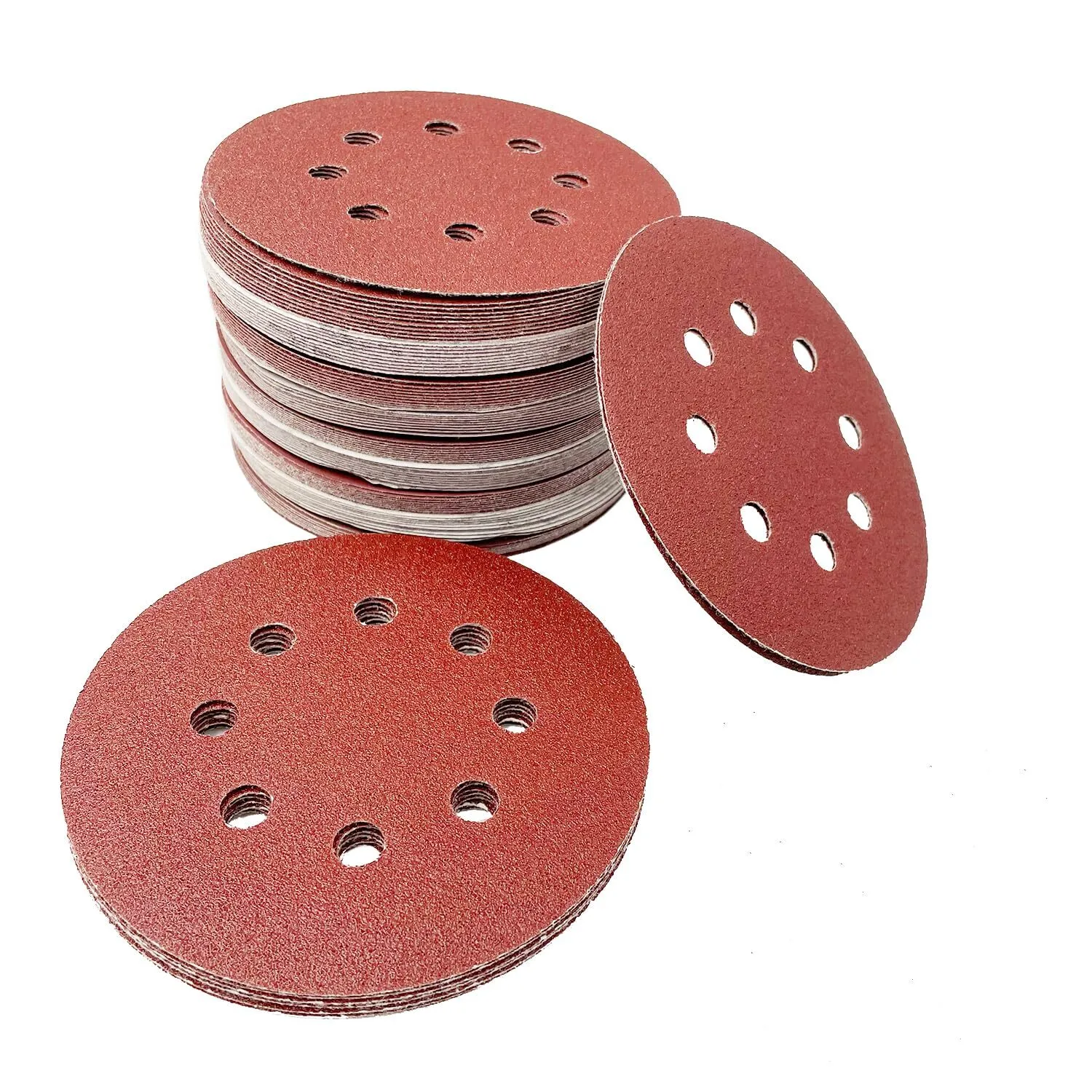 Customized Sandpaper 8 Hole Hook and Loop Sanding Pads for Orbital Sander manufacturers From China | Tekway 1