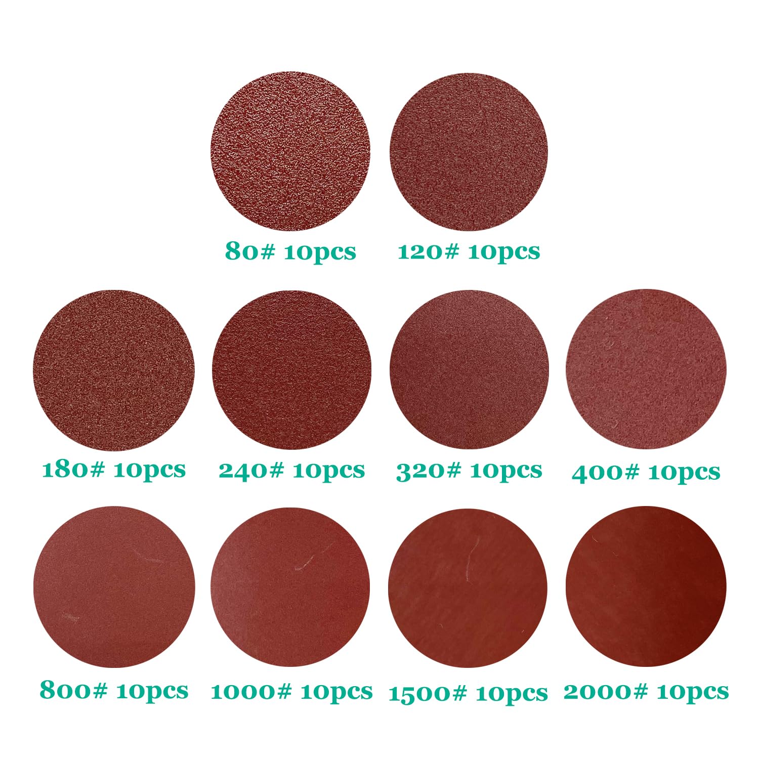 Customized Sandpaper 8 Hole Hook and Loop Sanding Pads for Orbital Sander manufacturers From China | Tekway 3