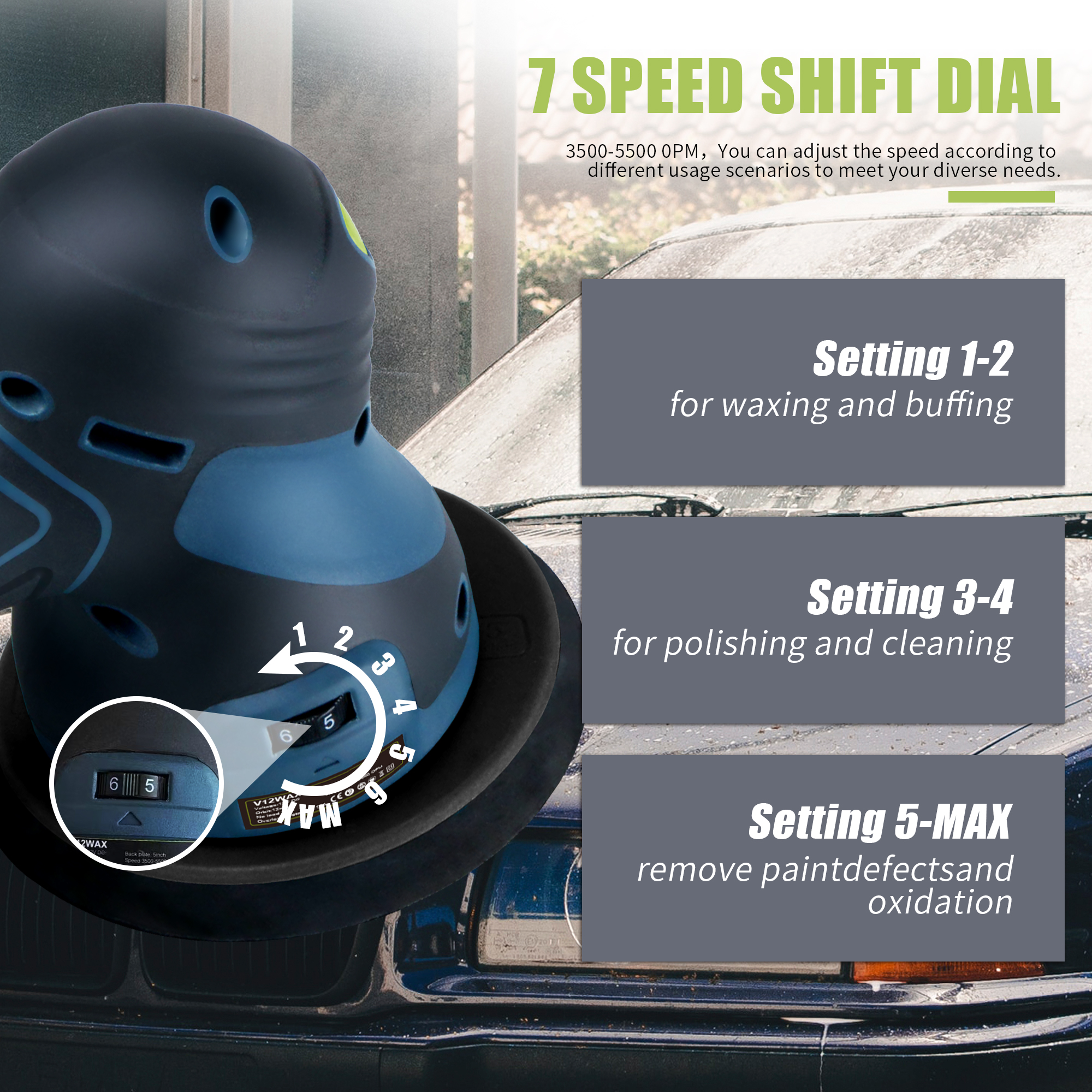 Melhor kit de máquina de polimento de cera para carro sem fio, polidor para detalhamento de carro 2024NEW Perfect Company - Tekway 6