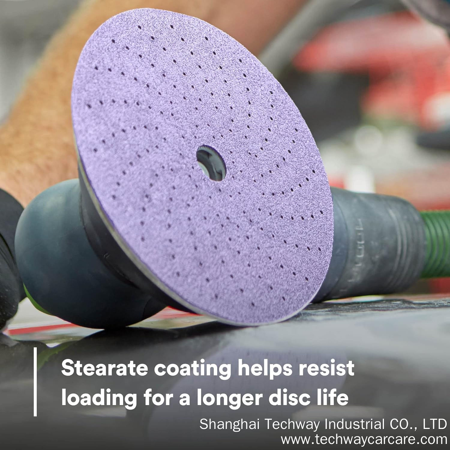Best 6-Inch Clean Sanding Disc is virtually dust-free, high performance, long lasting, porous pattern Company - Tekway 7