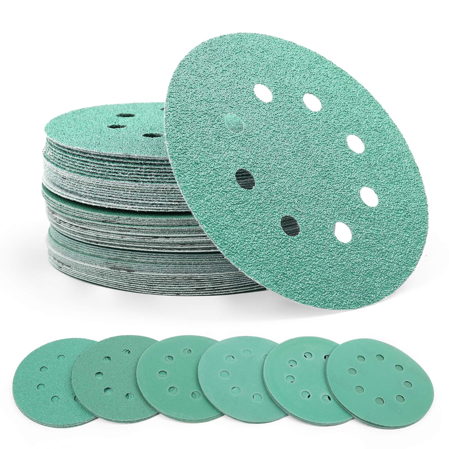 Best green sandpaper Film backed, hook and loop random orbital sandpaper round sandpaper | Tekway Company 4