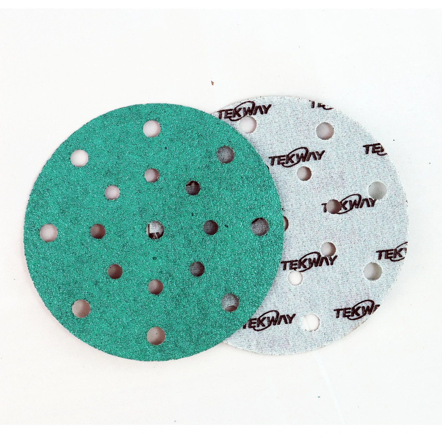 Best green sandpaper Film backed, hook and loop random orbital sandpaper round sandpaper | Tekway Company 1