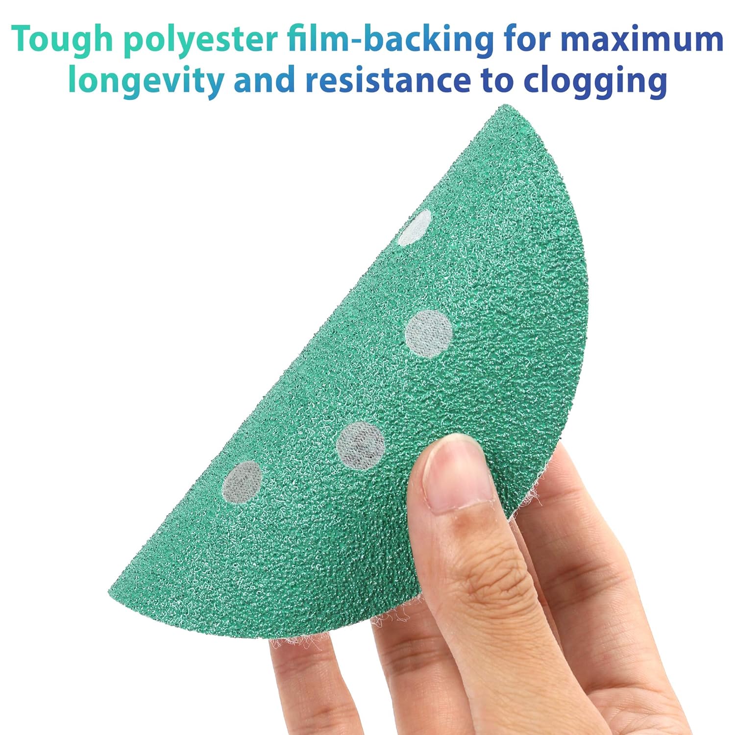 Best green sandpaper Film backed, hook and loop random orbital sandpaper round sandpaper | Tekway Company 6