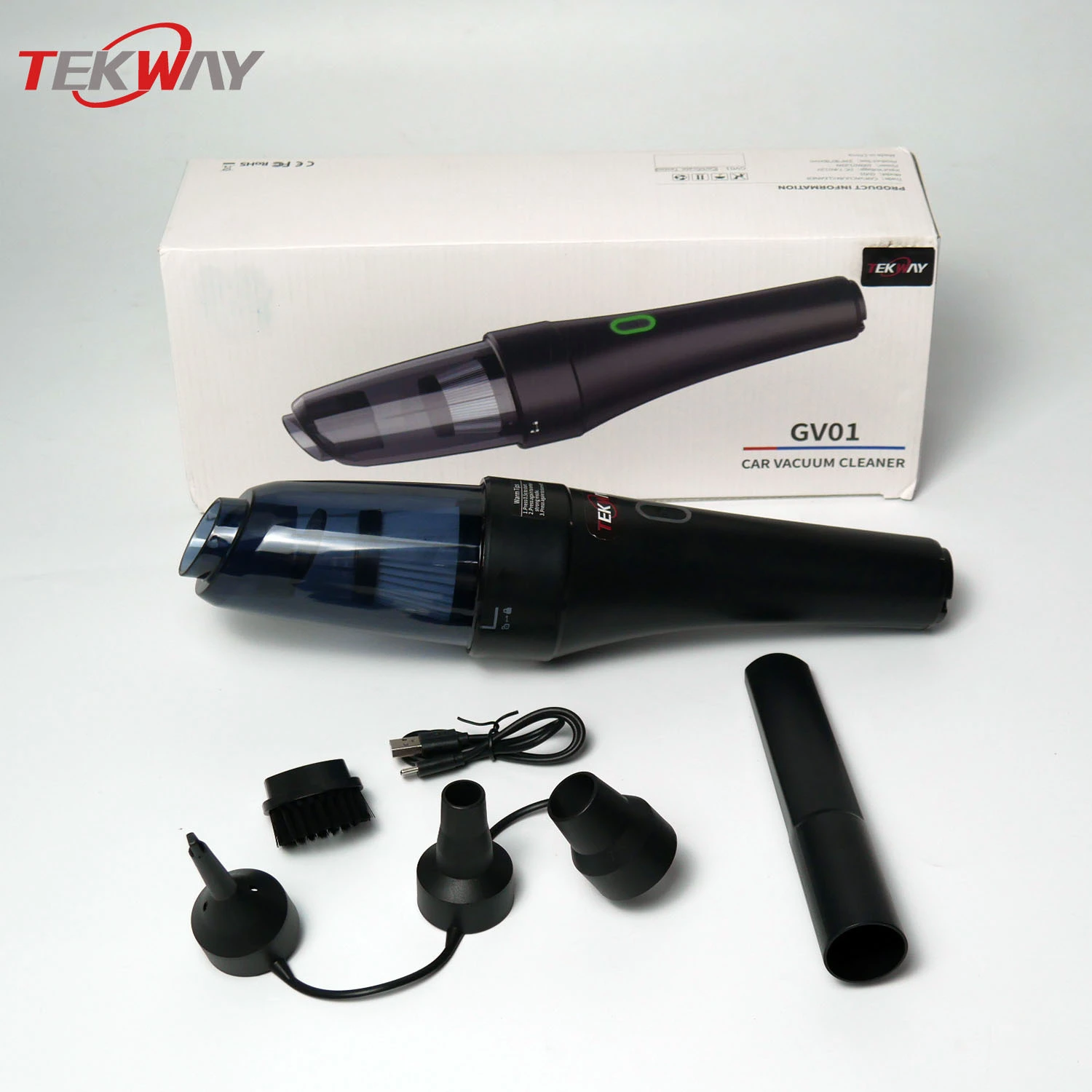 Tekway 75dB Low Noise Mini Portable Powerful Cordless Air Duster Vacuum Air Duster Computer Car Household Vacuum Cleaner 1