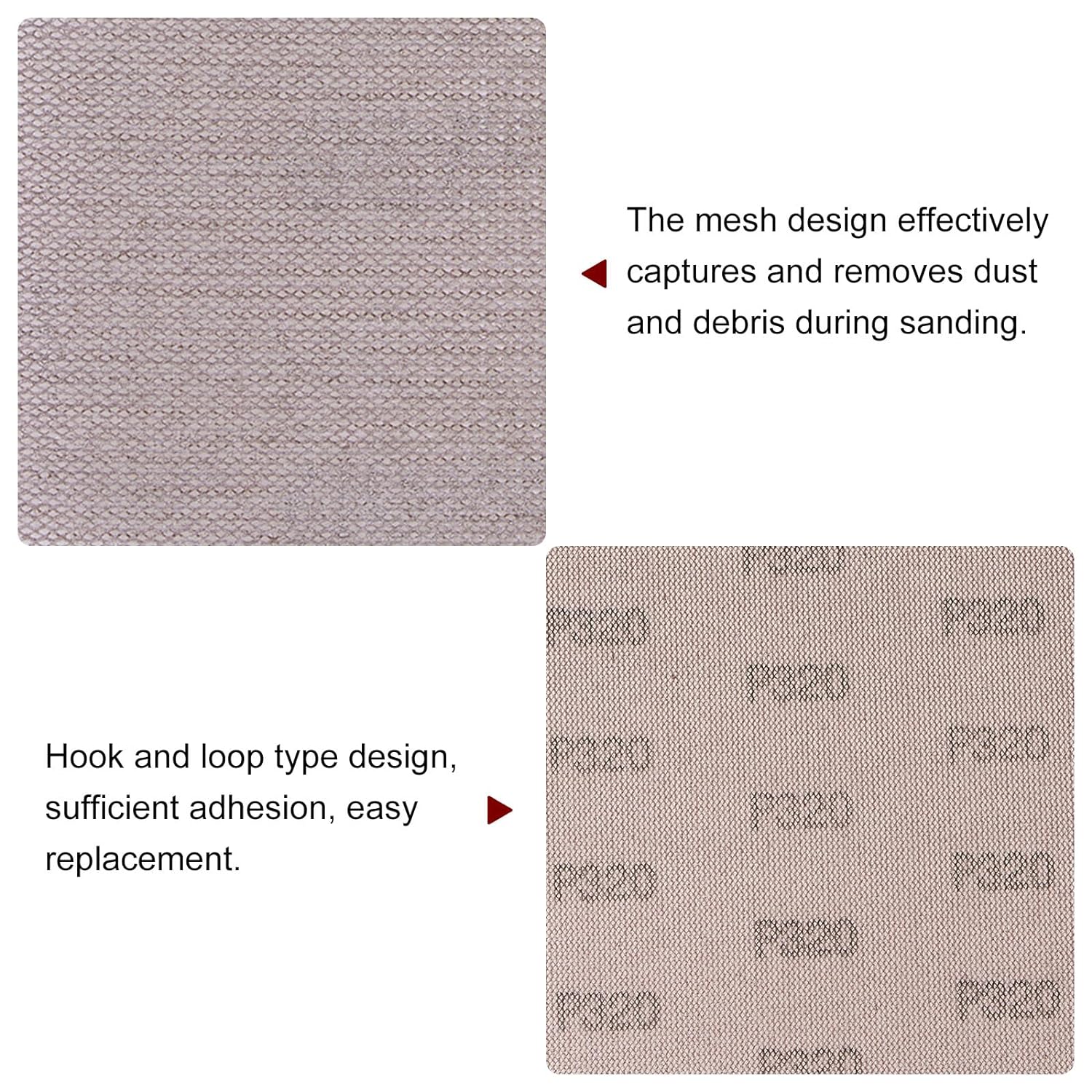 Best 320 Grits Mesh Sanding Screen Sheets 2-3/4 x 8 Wet or Dry Sandpaper Dust Free Abrasive Pads Company - Tekway 6