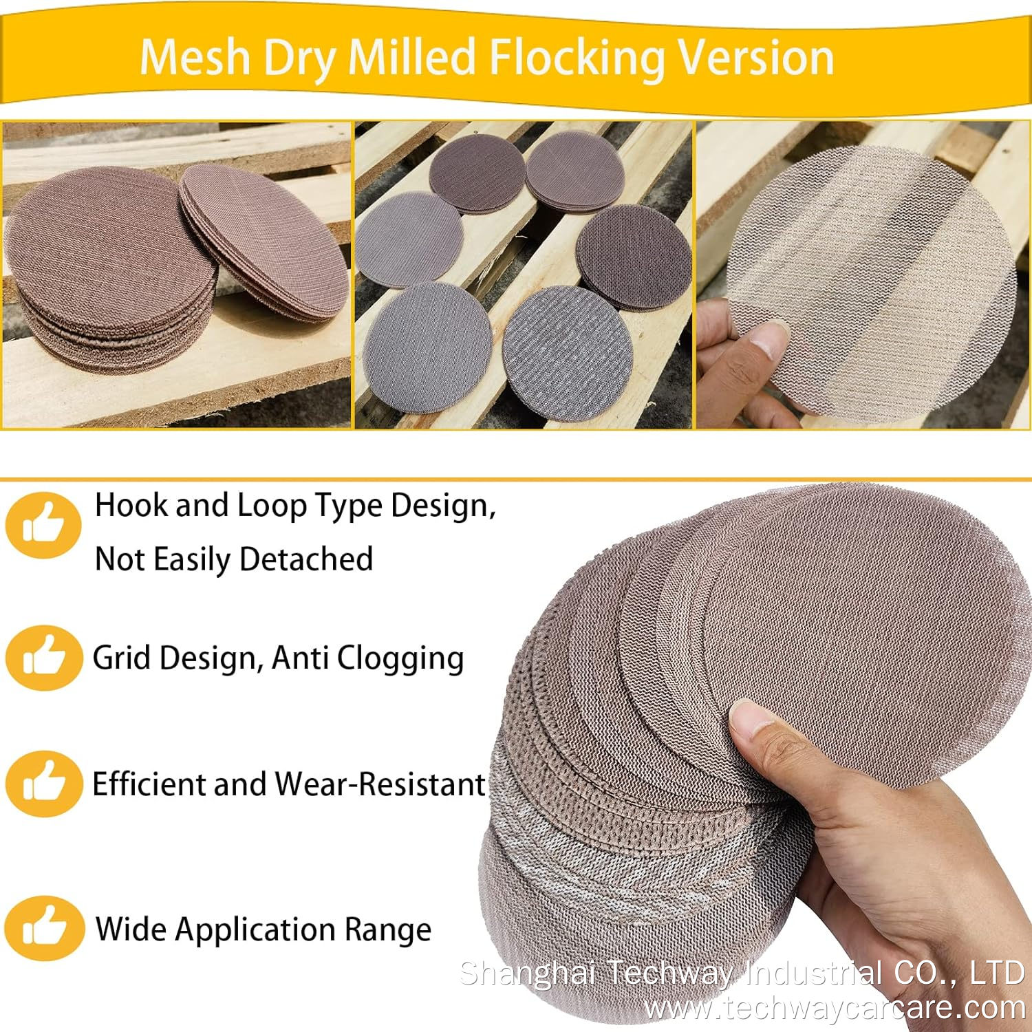 Various grit dust-free abrasive mesh sanding discs anti-clogging long-lasting mesh sandpaper for wooden furniture 8