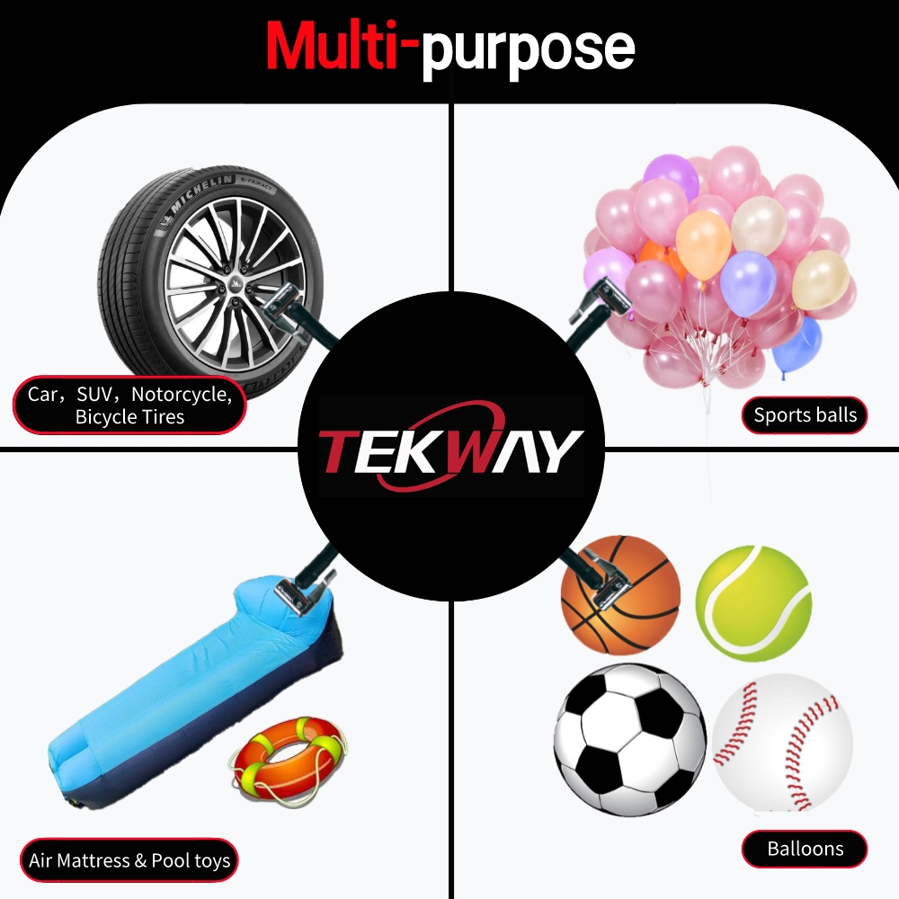 Tekway 818g Portable Tire Inflator 3 in 1 Multi-function Digital Display 12V Electric Air Pump for Car Tires andBicycles 6
