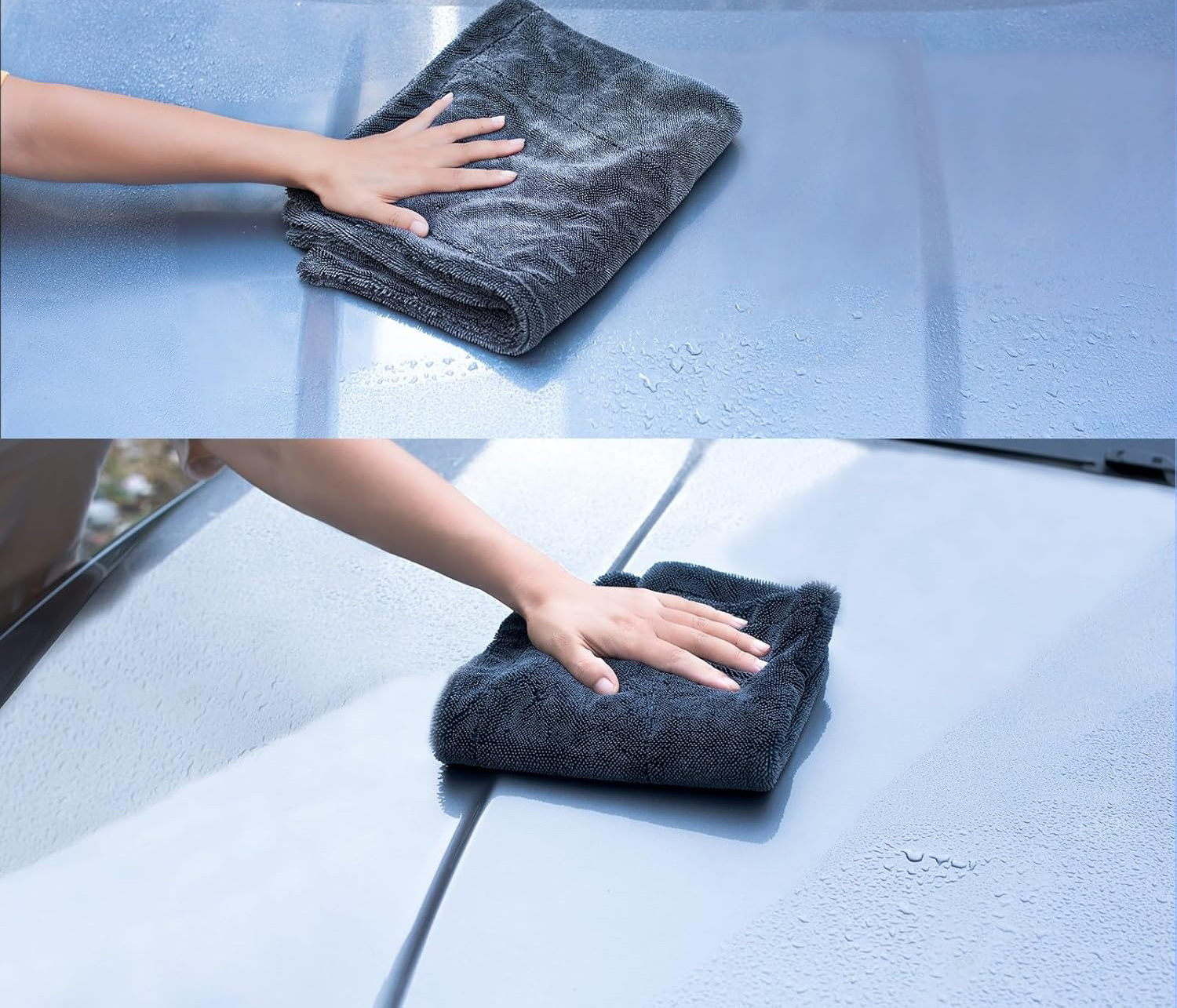 Best Car Wash Towel, Microfiber Cloth, Thick Fiber, Double Layer Twisted Pile, Microfiber Towel Company - Tekway 4