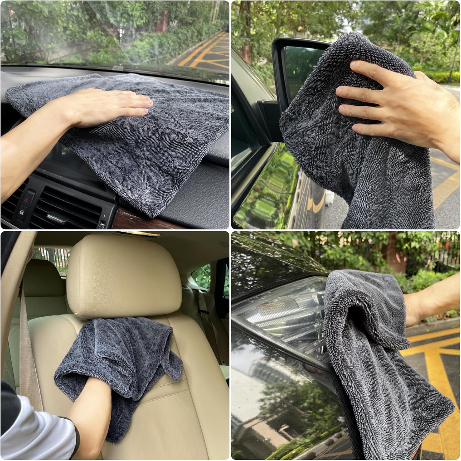 Best Car Wash Towel, Microfiber Cloth, Thick Fiber, Double Layer Twisted Pile, Microfiber Towel Company - Tekway 6