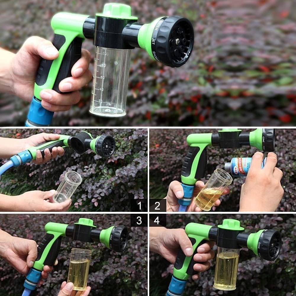 High Pressure 8 in 1 Car Wash Brush Foam Gun,Garden Hose Nozzle Foam Cannon Bottle Soap Sprayer Manufacturer | Tekway 3