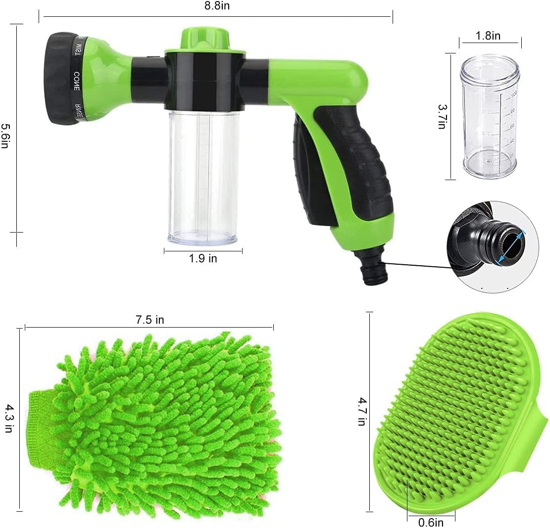 High Pressure 8 in 1 Car Wash Brush Foam Gun,Garden Hose Nozzle Foam Cannon Bottle Soap Sprayer Manufacturer | Tekway 2