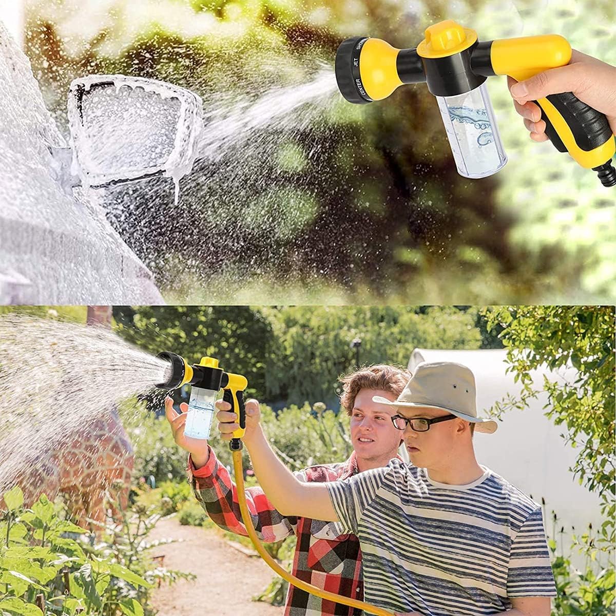 High Pressure 8 in 1 Car Wash Brush Foam Gun,Garden Hose Nozzle Foam Cannon Bottle Soap Sprayer Manufacturer | Tekway 7