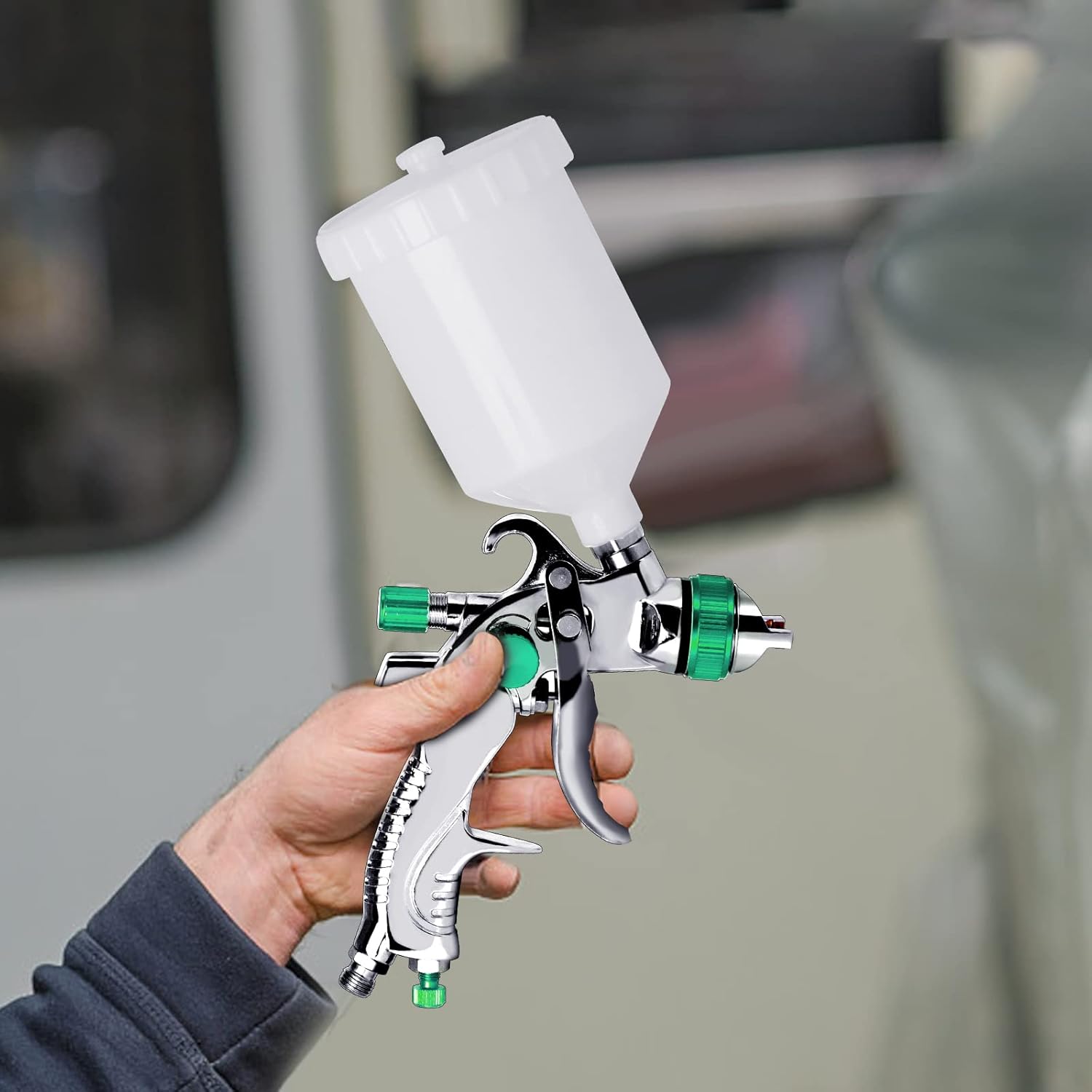 Best Spray Gun Disposable Spray Gun Mixing Cup 1.4/1.7/2.0mm, 600ml Gravity Supply Air Spray Gun Company - Tekway 3
