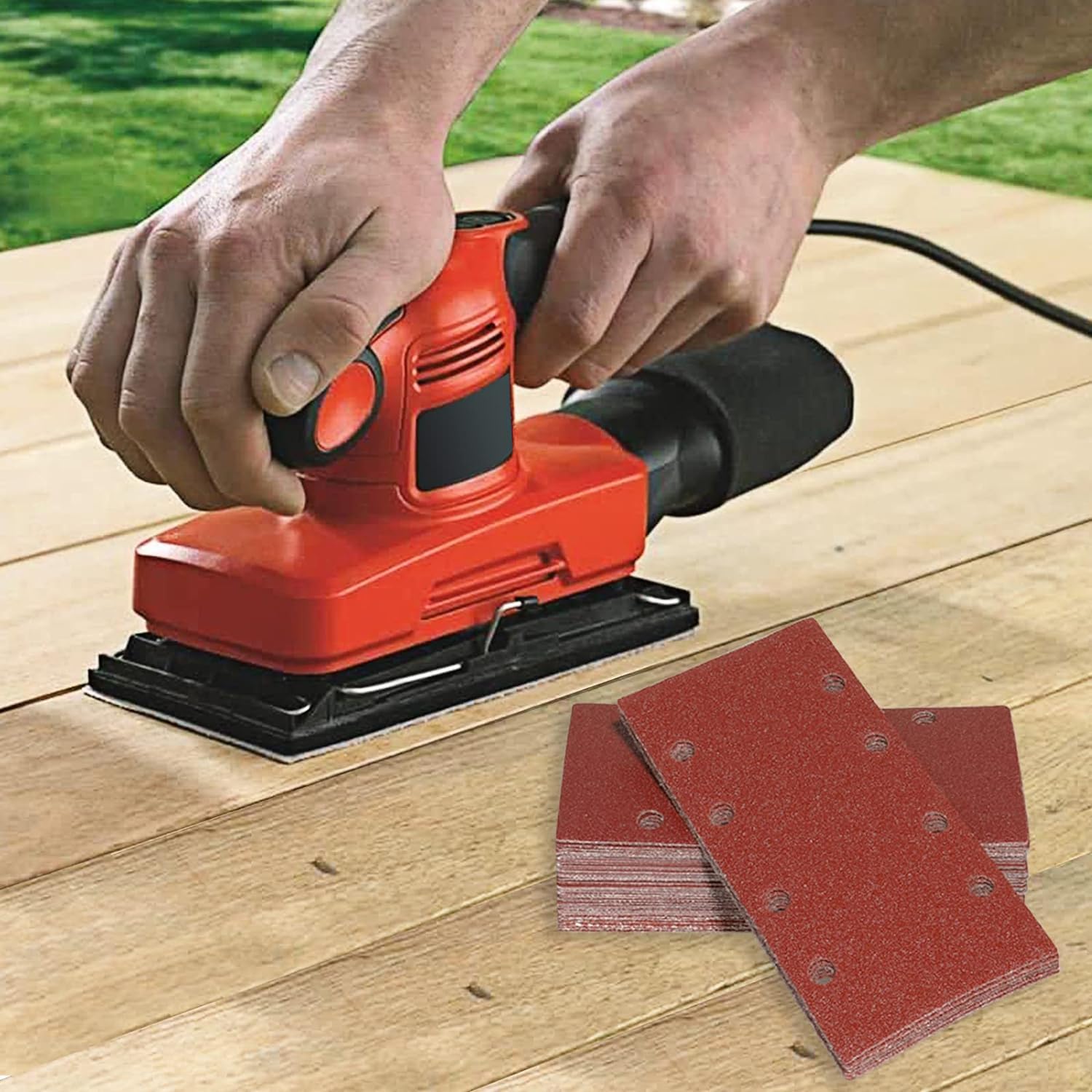 Best Sanding Paper (93 x 185 mm)Orbital Sand Paper, Magic Type, Electric Sander,Rectangle, Paper Sander Company - Tekway 5