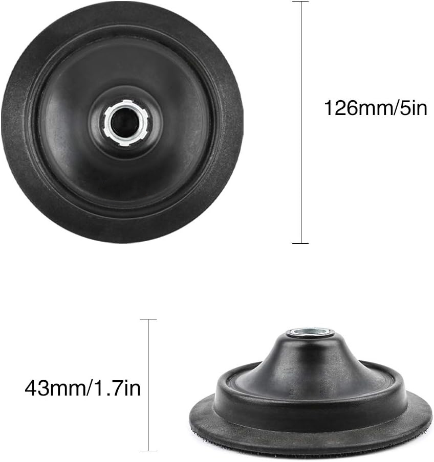 Paras 5” RO-pyörivä joustava taustalevy 5/8”-kierteinen PU-pehmeä alustatyyny, jota käytetään pyörivässä kiillotuskoneessa - Tekway 5