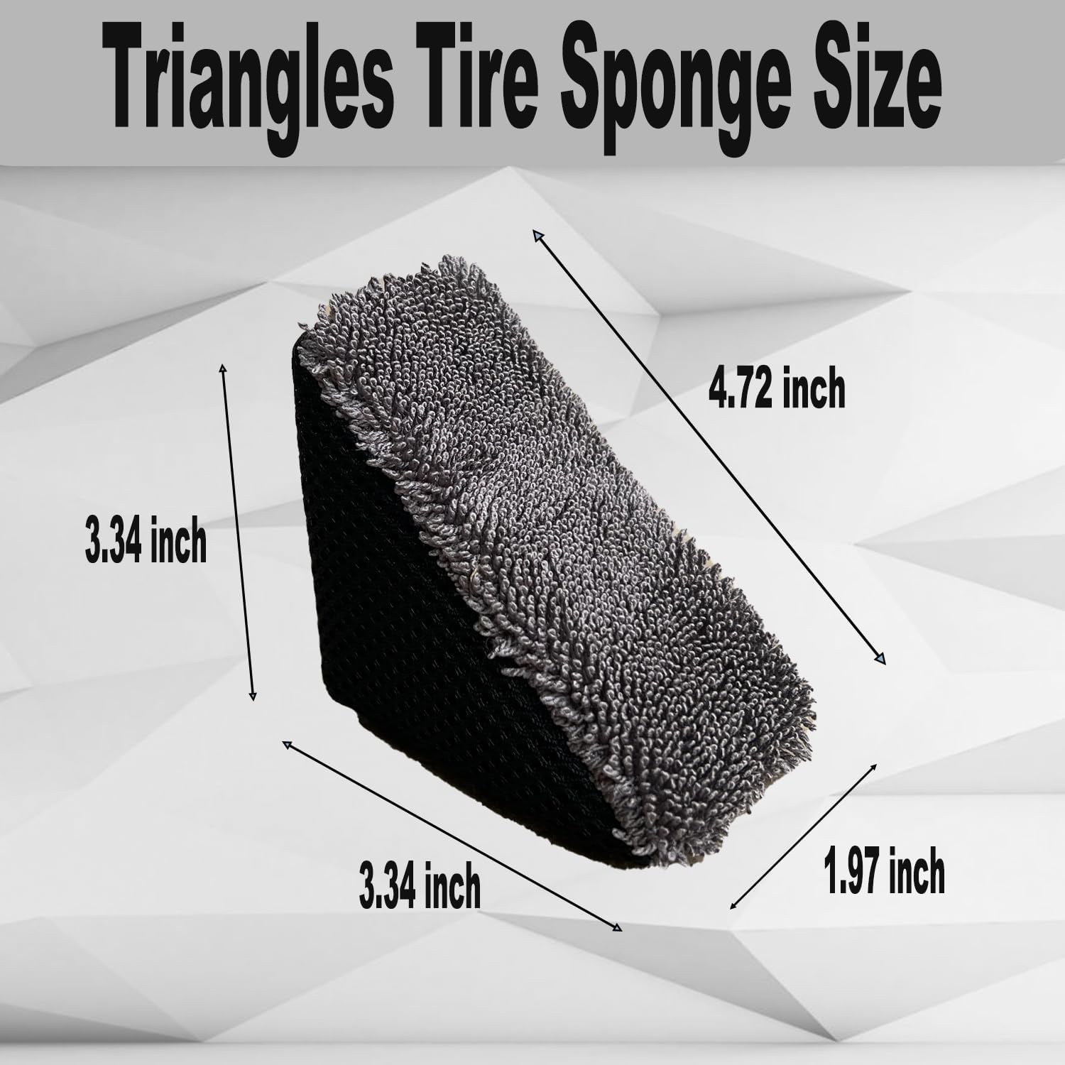 Best Tire Shine Applicator Pad, TEKWAY Tire Gel Applicator, Triangles Tire Sponge Foam Wheel Shine Car Cleaning- Tekway 3