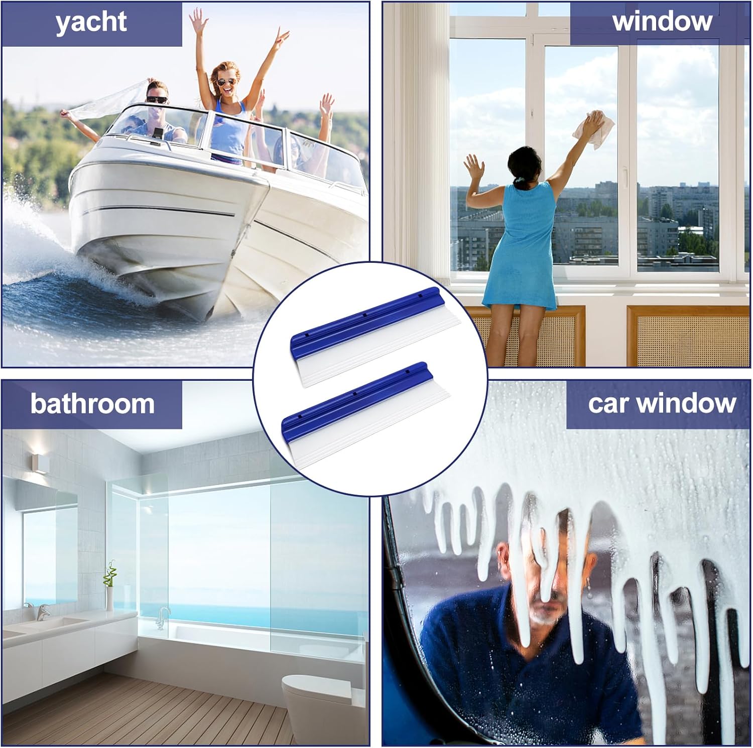 Best 12.2 Inch Car Drying Squeegee Water Blade Professional Automotive Wiper Car Squeegee Water Blade Squeegee Silicone 5
