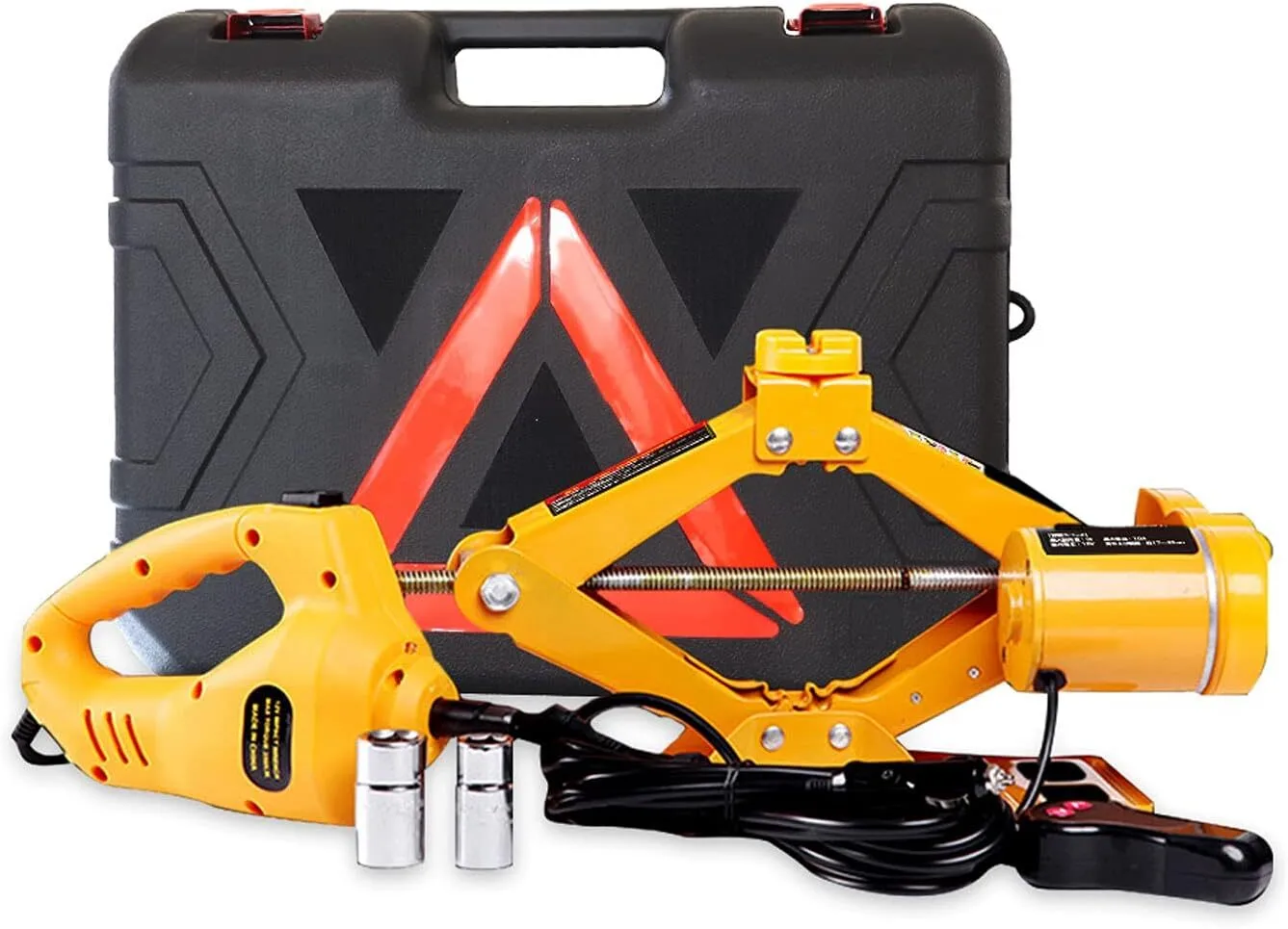 Best DC 12V Electric Jack, Tire Replacement, Electric Wrench, Load Capacity 3 T,For Cars, Safety Warning- Tekway 1