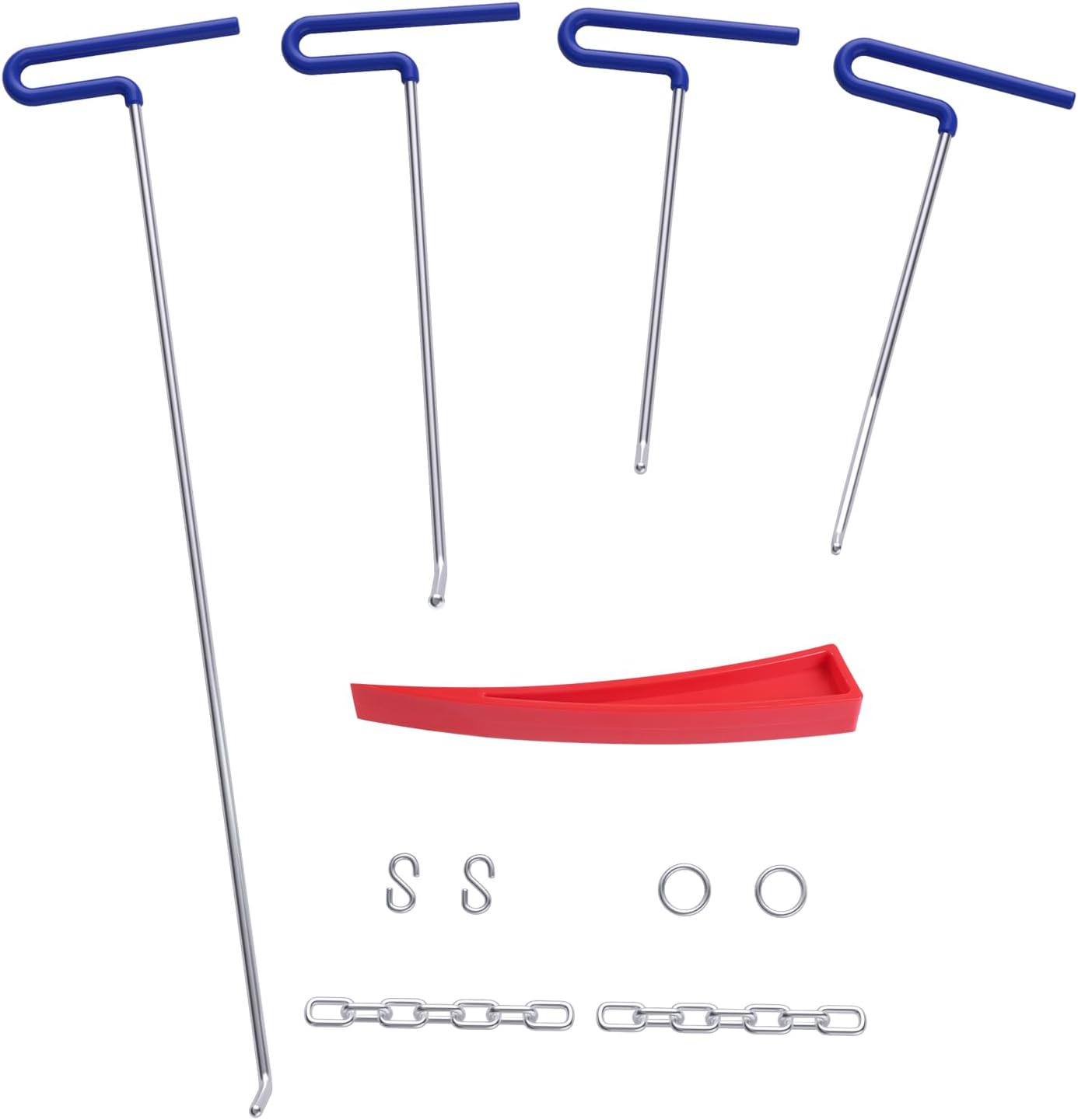 Best Dent Rods Dent Repair Kit Dent Removal Kit with Air Wedge Alignment Tool for Car Body Hail Damage Door- Tekway 2