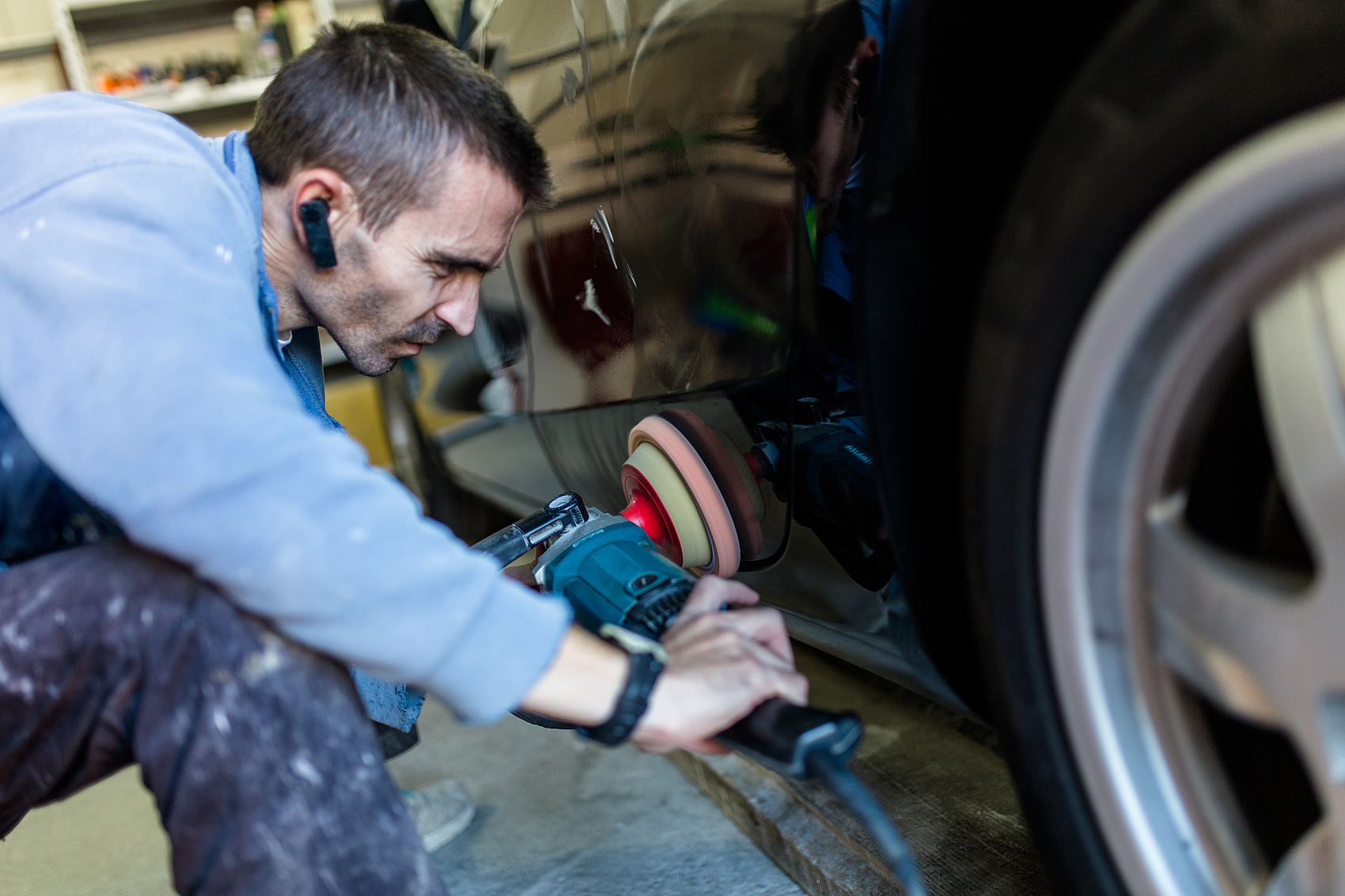 Best Cordless Buffer Polisher 5 Inch Orbital Polisher,Variable Speed, Car Buffer Waxer Company - Tekway 3