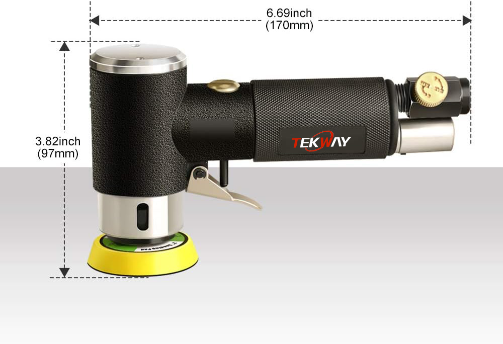 Best Random Orbital Air Sander, Mini Pneumatic Sander for Auto Body Work, High Speed Air Powered Polisher - Tekway 4