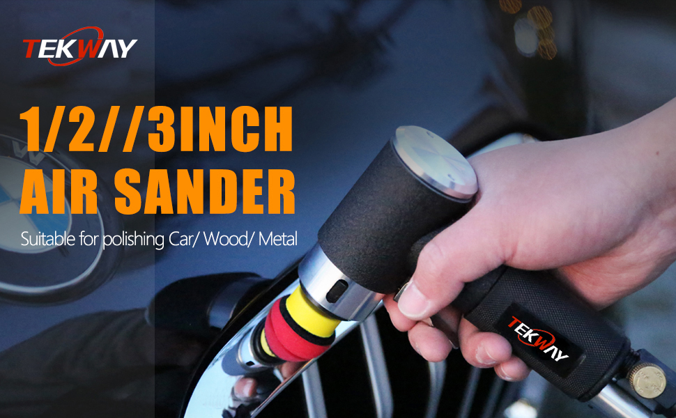 Best Random Orbital Air Sander, Mini Pneumatic Sander för bilkarossarbete, höghastighets luftdriven polermaskin - Tekway 7