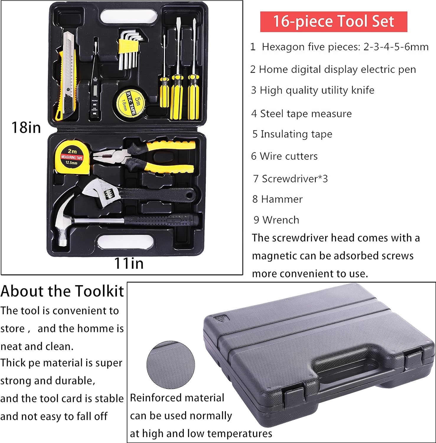 Emergency Roadside Kit for Car,Emergency Kits for Vehicles,Safety Kits for Cars, Car Jumper Cables Kit 3