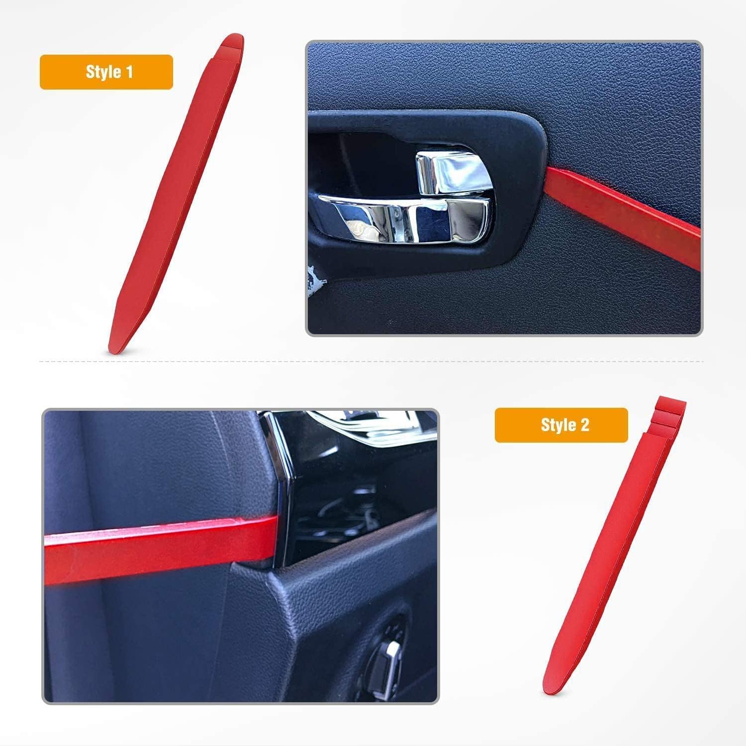 Nylon-Werkzeugsatz zum Entfernen von Autoverkleidungen, kratzfreies Werkzeugset zum Entfernen von Autoverkleidungen <000000>, Demontage des Audio-Armaturenbretts, Rot 5