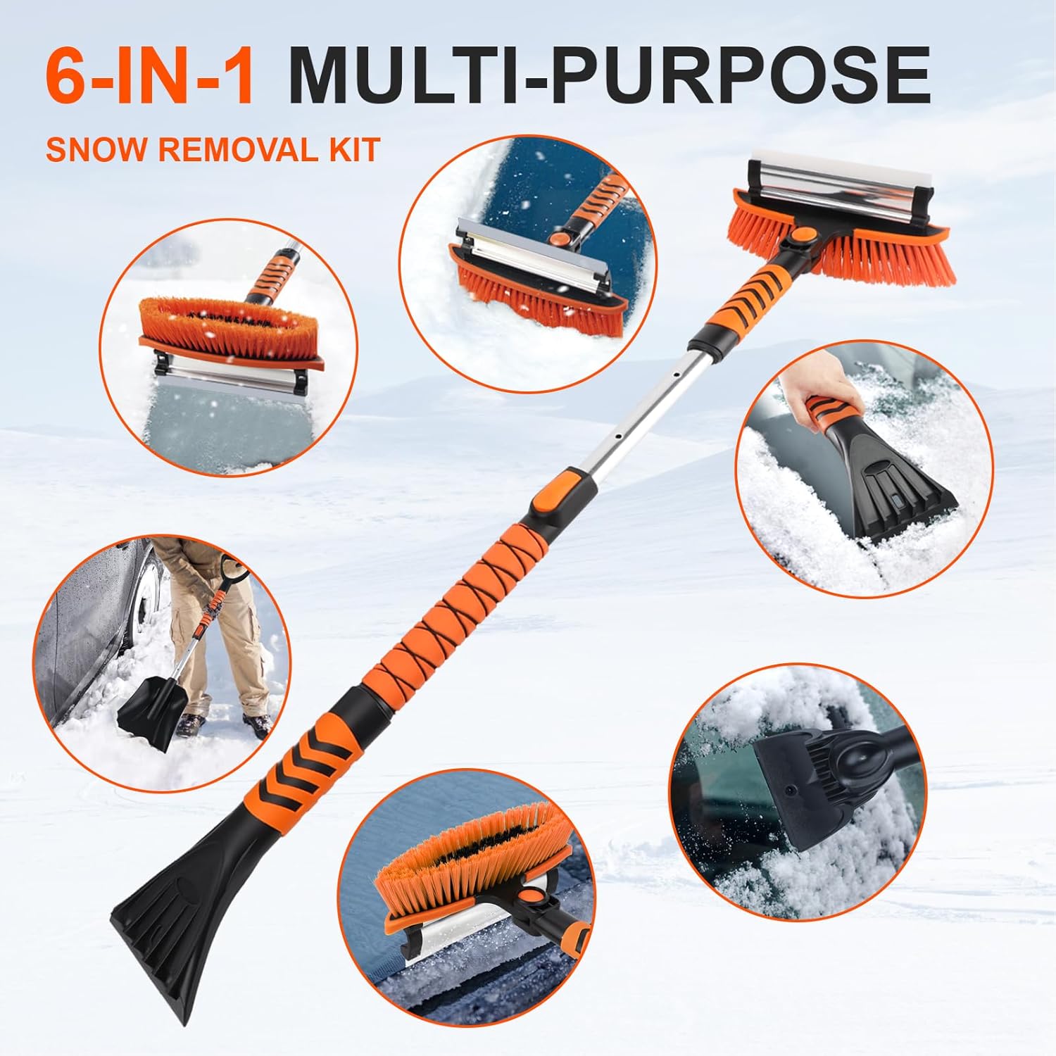 Rolling Utility Cart on Wheels, Heavy Duty with Ergonomic Handle, Deep Shelfs for Garage, Warehouse 5