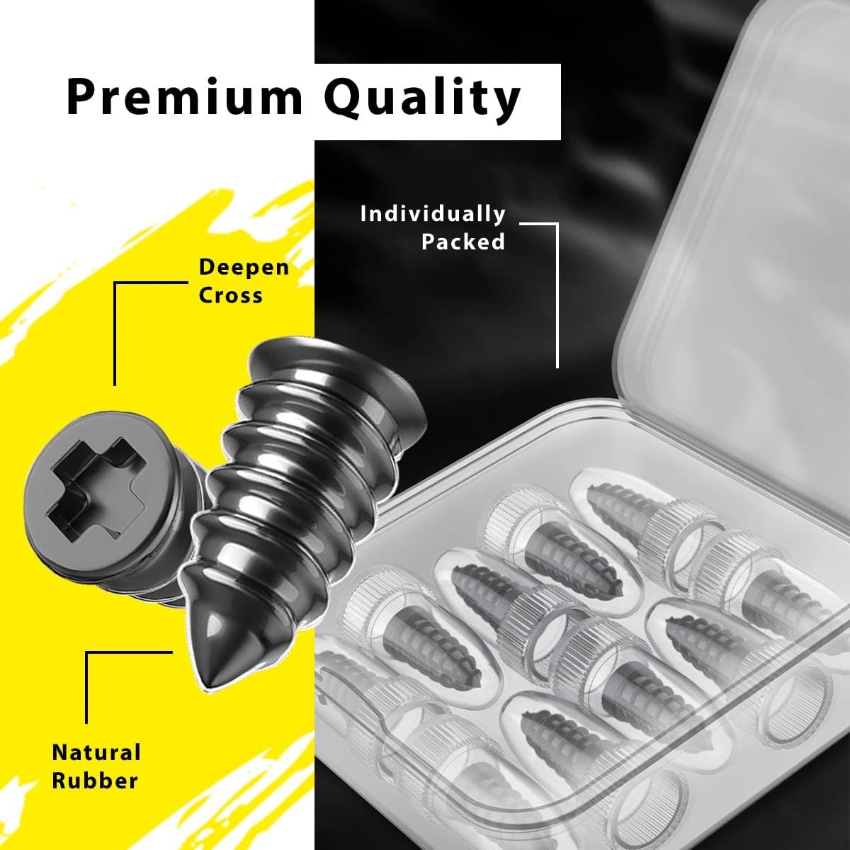 Tyre Repair Kit, Tire Rubber Nails Tool, Self-Service Car Wheel Puncture Repair Screws with Screwdriver Set for Auto 5