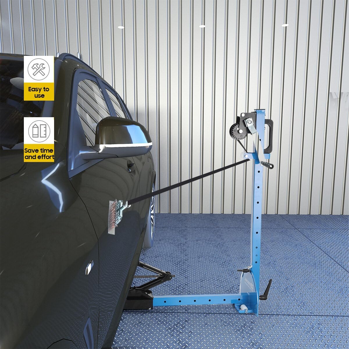 Pulling Systems Machine Car Body Dent Repair Tool, Dent Pulling Machine Removal System Height Adjustable Auto Jack Puller 2