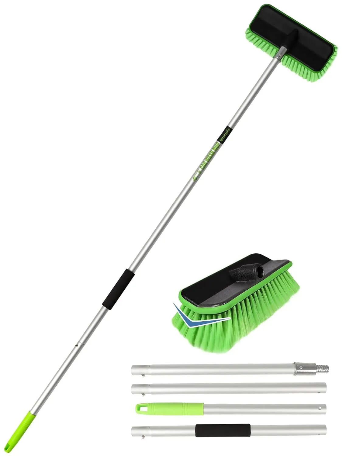 Car Wash Brush with Long Handle Snow Sweeping Brushing Adopts Soft Bristle Design Not Floating Hair Suitable for Detail Cleaning Tires 1