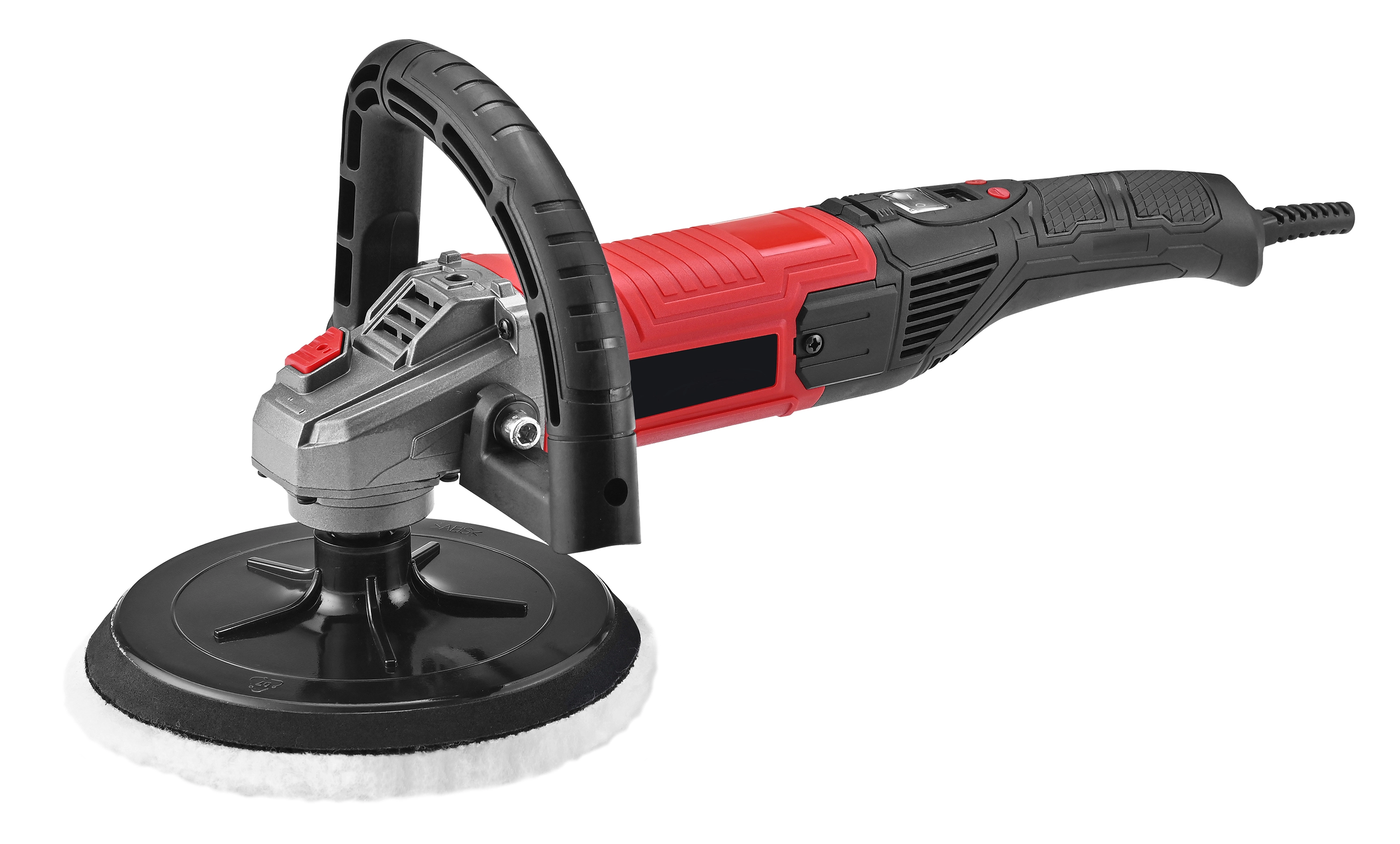 1200W puskurin kiillotuspaketti - 7 tuuman kaksoisvaikutus pyörivällä kiillotuslaitteella irrotettava kahva autolle ja veneen kiillotukselle, vahaamiselle ja hiontalle 1