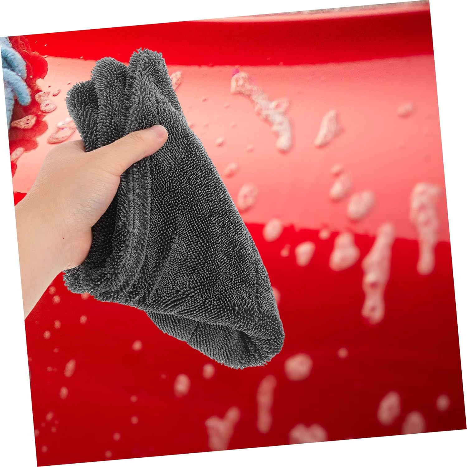 Premium Microfiber Detail Towel, 340 GSM Lint Libreng Car Polishing Waxing Buffing Drying Towel 7