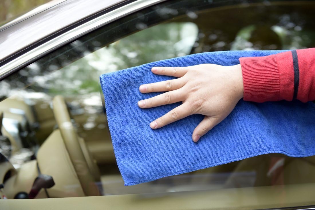 Premium Microfiber Detail Towel, 340 GSM Lint Libreng Car Polishing Waxing Buffing Drying Towel 14