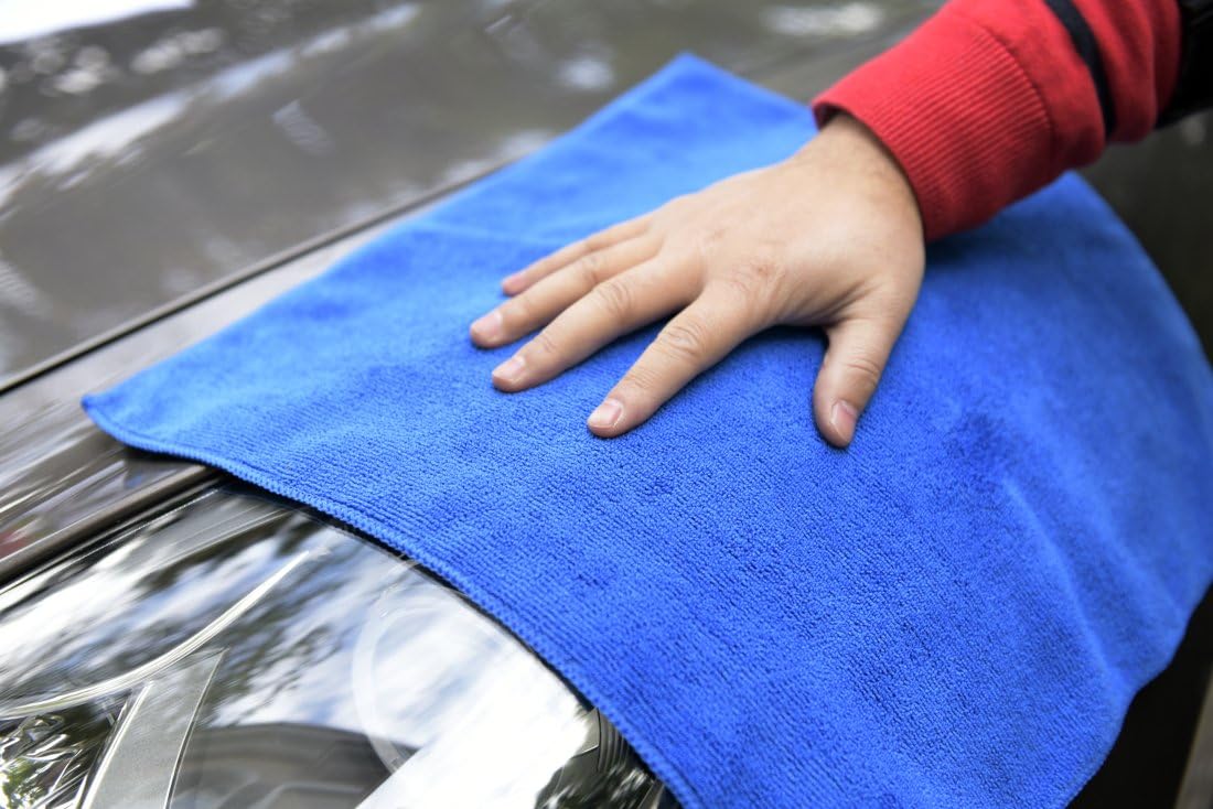 Premium Microfiber Detail Towel, 340 GSM Lint Libreng Car Polishing Waxing Buffing Drying Towel 8