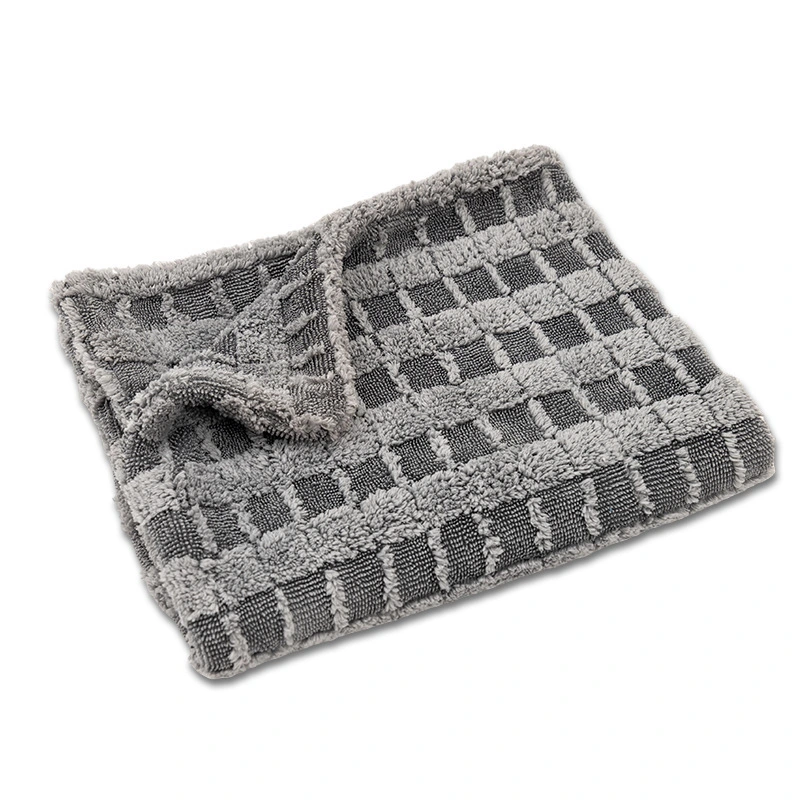 Coral fleece twisted car wash towel thickened seamless water-absorbing car wipe towel soft and not easy to shed car cleaning towel 1