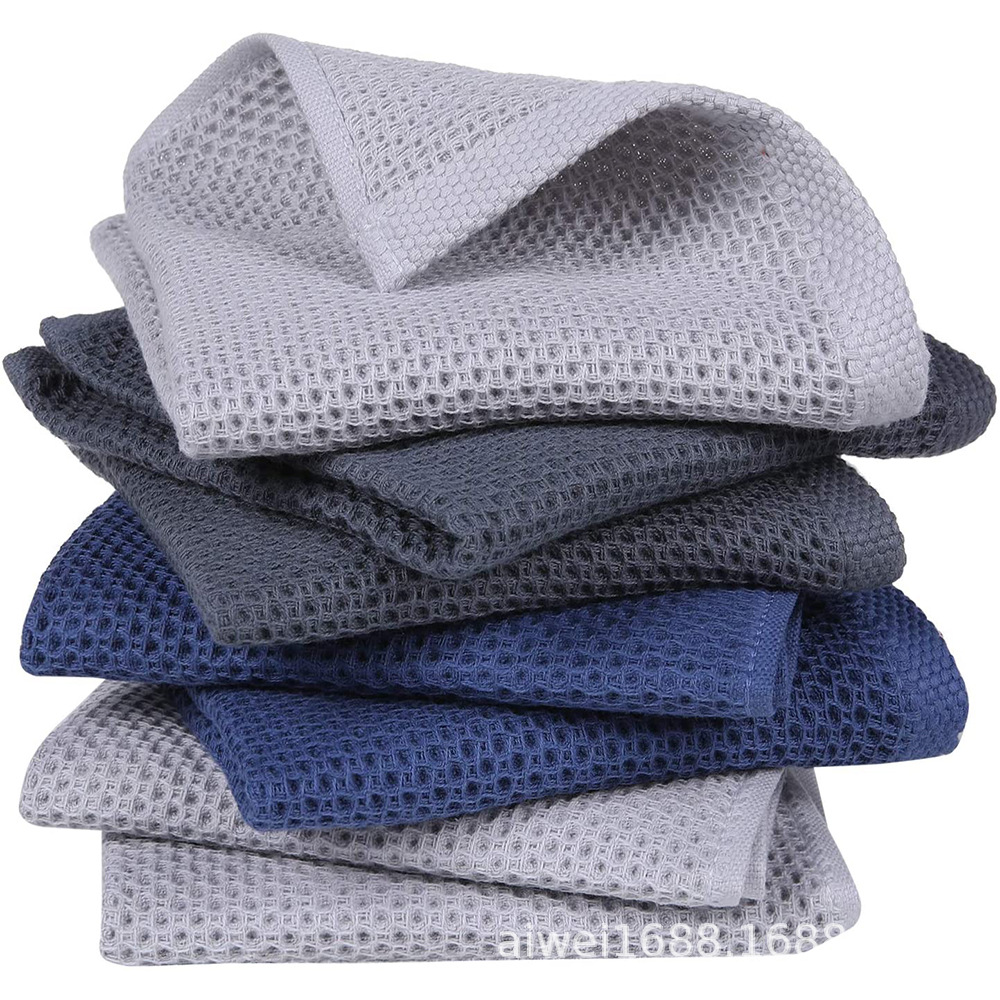 Auto Waschhandtuch Auto Handtuch Reinigungstoff Waffel Jacquard kleine Quadrattuch Fabrik Direktverkäufe Großhandel 3