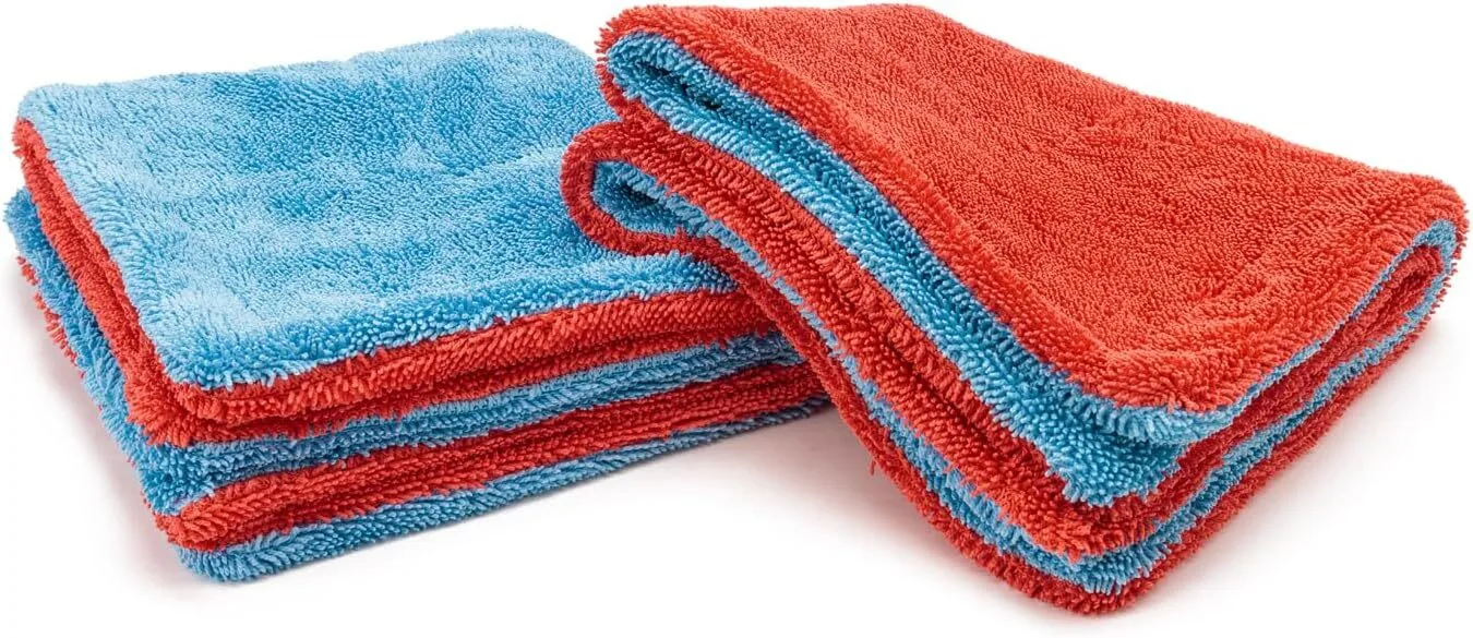 Triple-Layer Microfiber Mobil Mengeringkan Handuk, Fleece Twisted 1