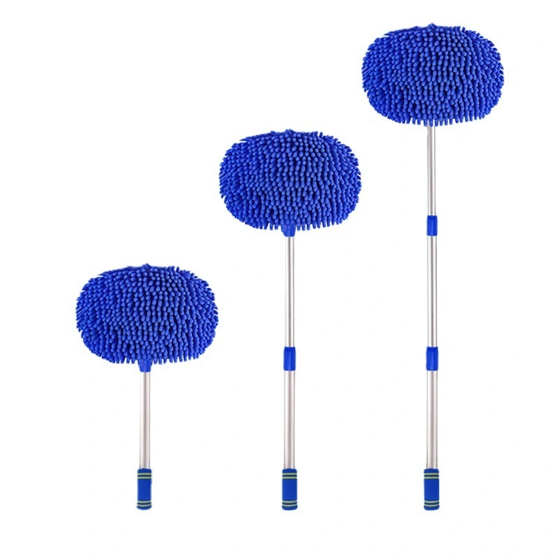 Imoto inikezela ngokuhoxiswa kwezigaba ezintathu ze-chenille car wash mop wax mop uthuli duster imoto yokuhlanza amathuluzi okugeza izimoto 1