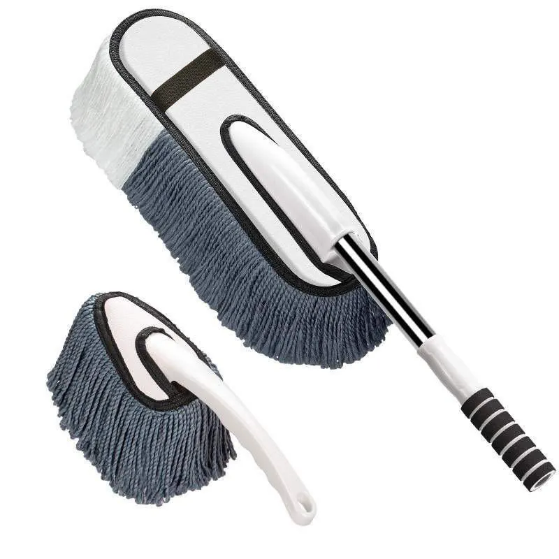 I-mop yokuhlanza imoto i-mop dust duster auto inikezela nge-wax mop ekhishwayo ibhulashi lemoto uthuli olushanela isethi yethuluzi lokugeza imoto 1