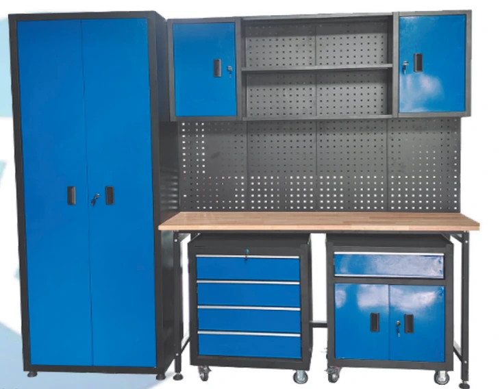 Organizador de herramientas rodante negro para taller o garaje: Cofre de herramientas desmontable con amplio armario de almacenamiento y estante ajustable. 1