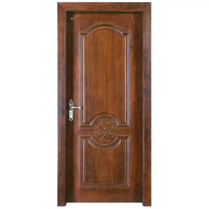 Runcheng Woodworking Z005P Interior veneer composited modern design wooden door Solid  Wood  Composite Door image4