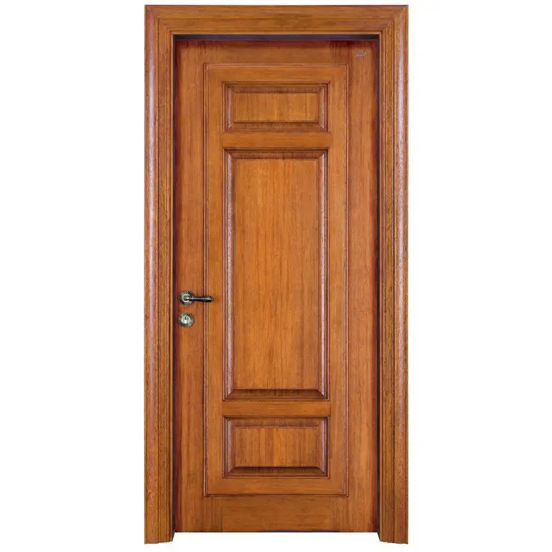 X052 Interior veneer composited modern design wooden door 1