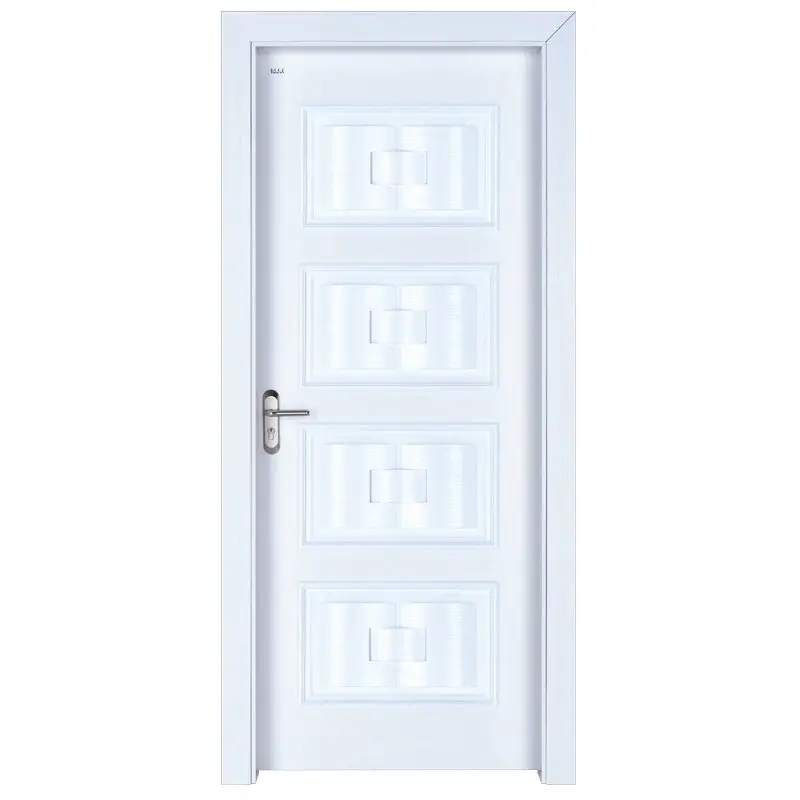 Runcheng Woodworking X046 Interior veneer composited modern design wooden door Solid  Wood  Composite Door image7